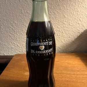 Coca-Cola Grandparents Day 20th Anniversary Bottle - Black and Gold